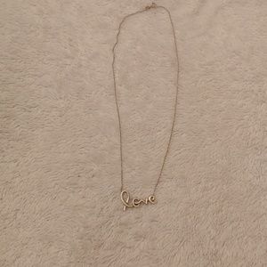 Sterling silver "love" necklace